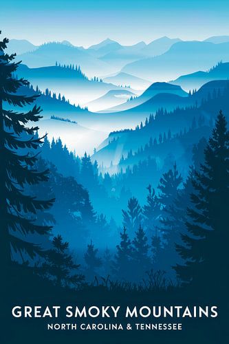 Great Smoky Mountains, North Carolina & Tennessee Vintage Reizen