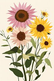 Sonnenblumen in Pastell