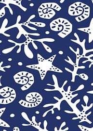 Nautisch Koraal en Schelpen Zee