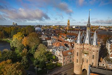 Zwolle van boven bij de Sassenpoort van Sjoerd van der Wal Fotografie