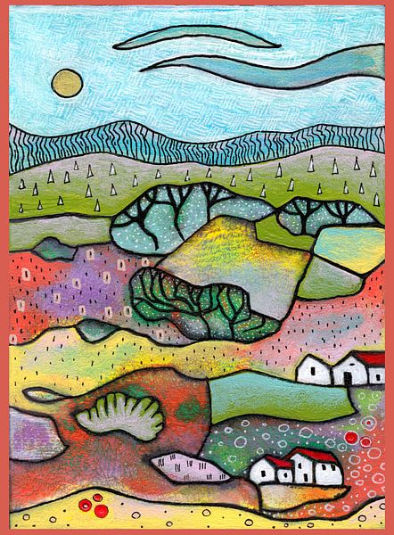 Kalm Landschap 2 van Ariadna de Raadt-Goldberg