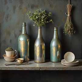 Still life with Bottles by The Nudes Gallery