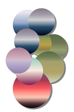 Gekleurde Cirkels van Yvonne Smits
