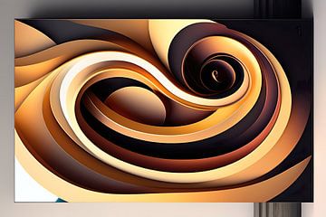 3D twisted shapes abstract art by Dreamy Faces