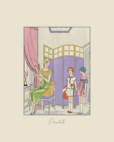 Pastels - Historic Art Deco Fashion print
