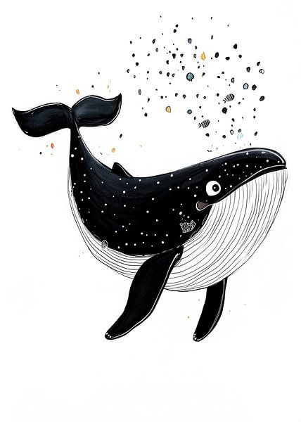 Drawing whale #whale by JBJart Justyna Jaszke