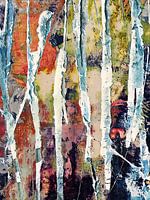La danse des couleurs dans la forêt - techniques mixtes - Johan Noordhoff - 2022