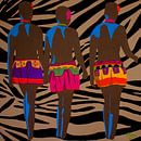 Zoeloe zusjes zebraprint van Irene Jonker thumbnail