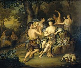 Hirten und Hirtinnen in einer Landschaft, Hieronymus van der Mij