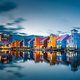 Maisons colorées sur Maarten Mensink