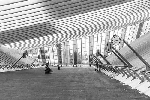 La gare de Liège-Guillemins en noir et blanc