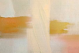 Modern Abstract in Goud, Zalmroze en naturel -1 van Studio Pieternel