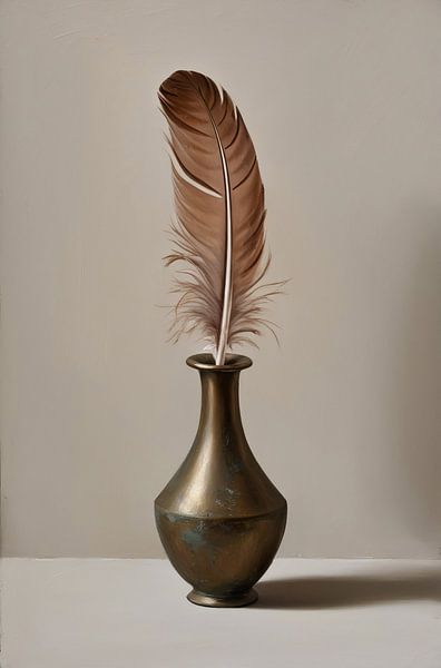 Feather in a vase still life by Imperial Art House