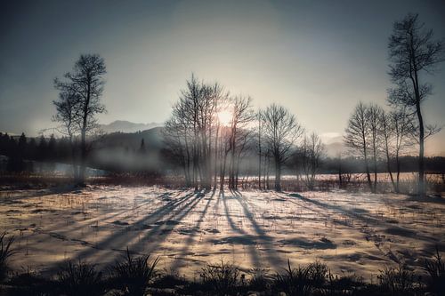 Ambiance de soirée au Geroldsee sur Franz Nagler