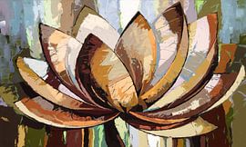 Lotus dans des tons abstraits sur Imperial Art House
