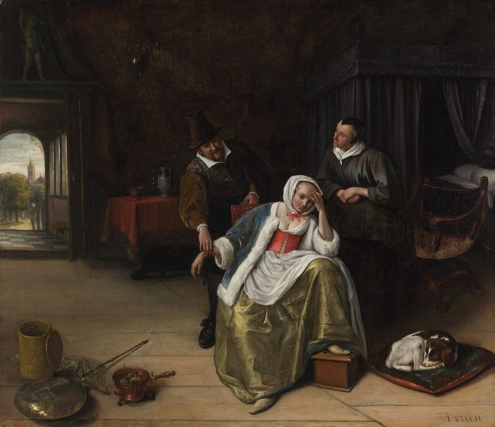Polsvoelende dokter (Meisje met liefdesverdriet), Jan Steen van Meesterlijcke Meesters
