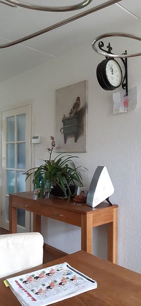 Kundenfoto: Der Distelfink von Carel Fabritius, auf Leinwand