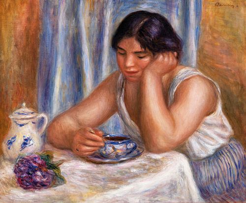 Renoir, Vrouw drinkt een chocolademelk (1912)