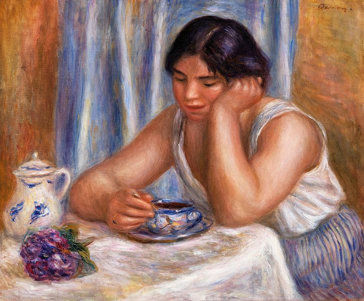 Renoir, Frau trinkt eine Schokoladenmilch (1912) von Atelier Liesjes