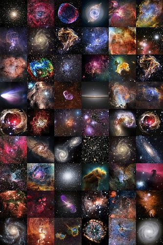 A Collage of Universe in Space