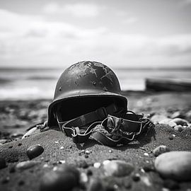 WW2 Helm am Strand