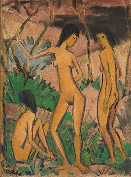 Drie naakten in een landschap, Otto Mueller