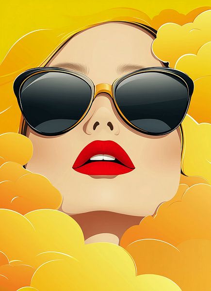 Yellow Woken in your Face von Karina Brouwer