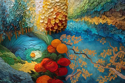 schilderachtige abstracte  seizoenen collage