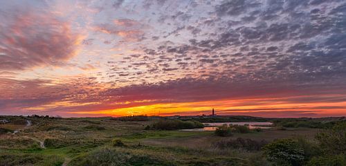 Vuurtoren Eierland Texel Mooie zonsondergang