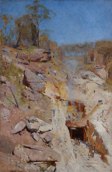 Arthur Streeton~The fire is burning. by finemasterpiece
