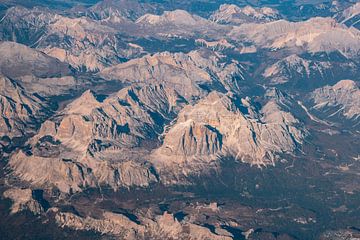 Tofana di Mezzo mountain group from the air by Leo Schindzielorz