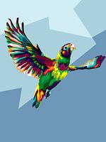 The Animal Bird Flay in Sky Pop-art geweldig