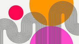 Modern Abstract Arch Geometric Organic Colourful