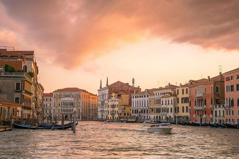 Grand Canal at Sunset, Venice, Italy by Aloke Design