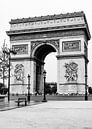 Arc de Triomphe, Parijs, Frankrijk/ zwart-wit van Lorena Cirstea thumbnail