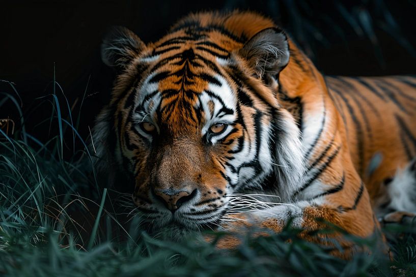 Majestätischer Tiger in seinem natürlichen Lebensraum von Imperial Art House