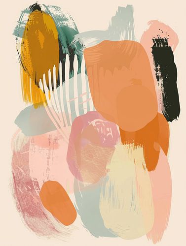 Moderne und abstrakte Formen in Pastellfarben