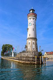 Bavaria : Lighthouse from the island Lindau by Photoart-Naegele