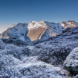 Eiskalter Morgen im Himalaja (Makalu) von Bep van Pelt- Verkuil