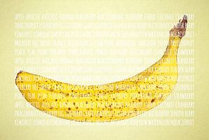 Früchte in Farbe Banane von Sharon Harthoorn