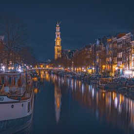 Prinsengracht by Night van Julius Pot