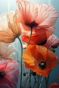 Mohnblumen im Rampenlicht iii