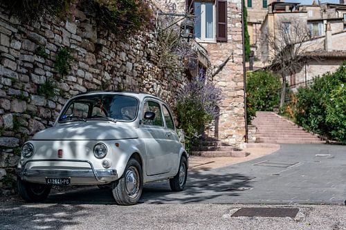 Fiat 500 in Spello, Italien