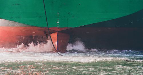 Ship mooring in the harbour panorama by scheepskijkerhavenfotografie