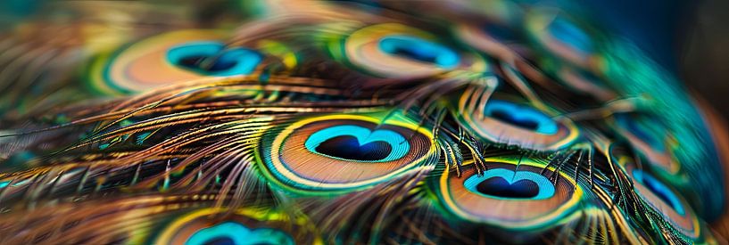 Blauer Pfau von Poster Art Shop