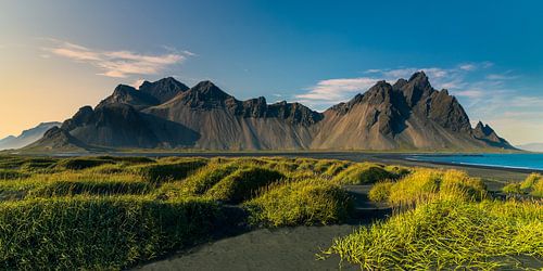 Islande Stokksnes dans la lumière du soir