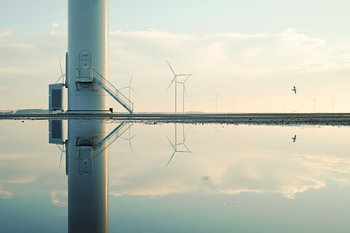 Reflets dans le silence - Moulins à vent de Zélande