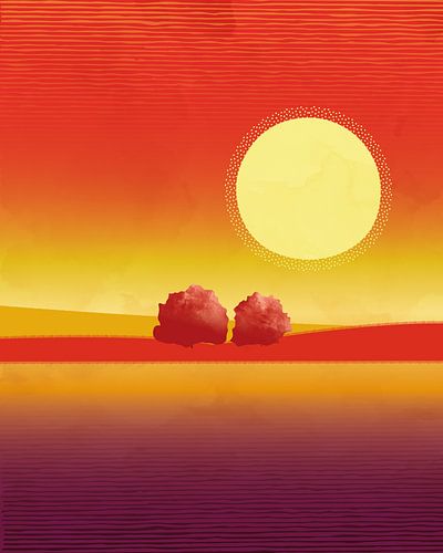 Minimalistisch zomerlandschap 2