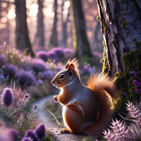 Eichhörnchen in der Heidelandschaft von Trinkets NL ✪ Design Studio