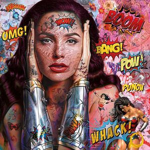 Gal Gadot Wonder Woman Popart von Rene Ladenius Digital Art